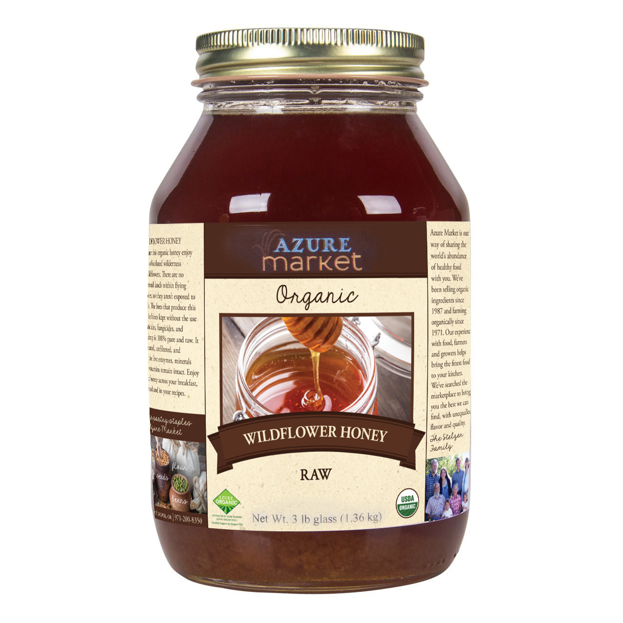 Honey, Raw, Wildflower, Organic