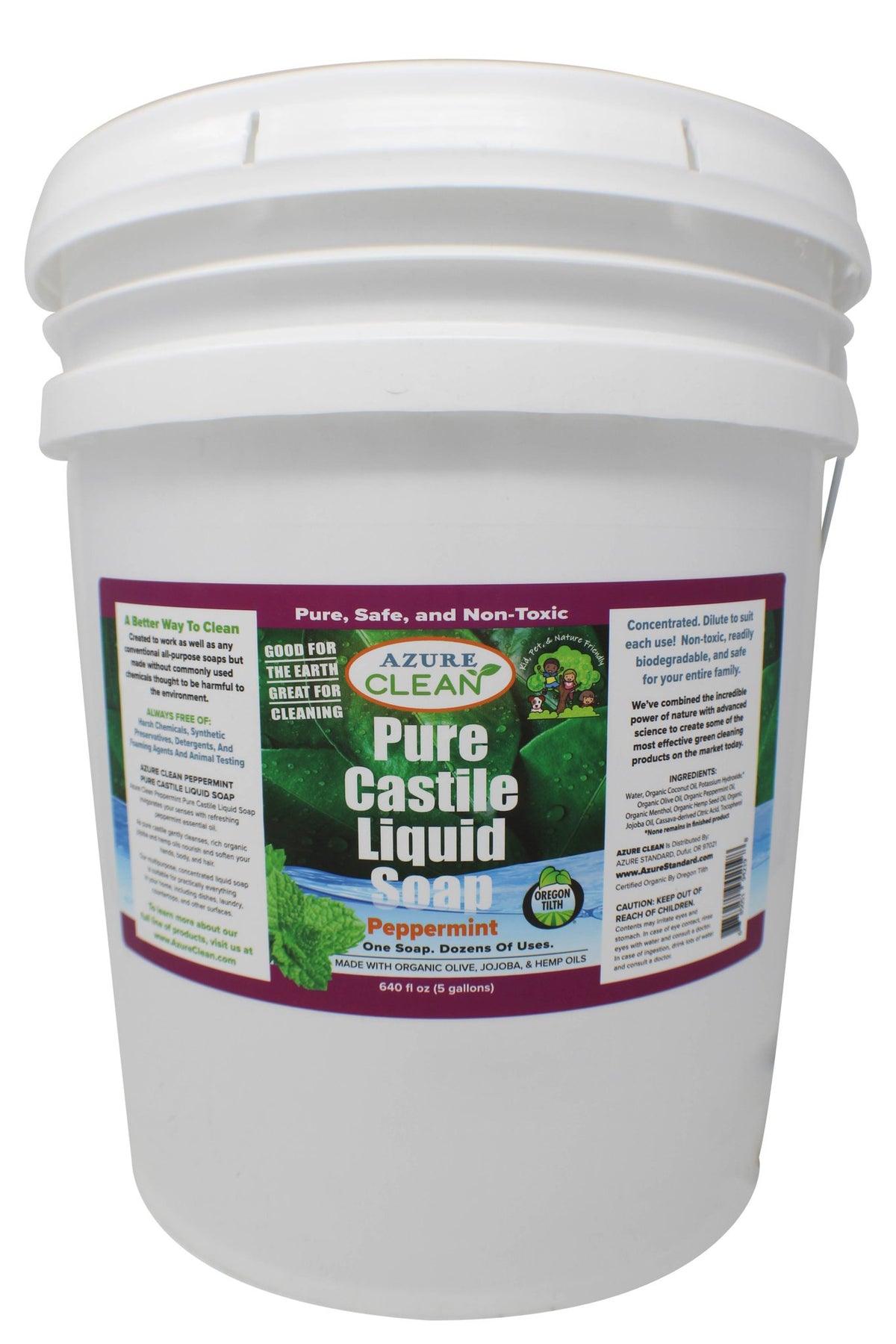 Castile Liquid Soap, Pure, Peppermint, Organic
