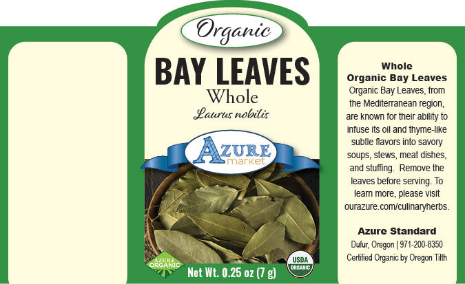 Bay Leaves, Whole, Organic