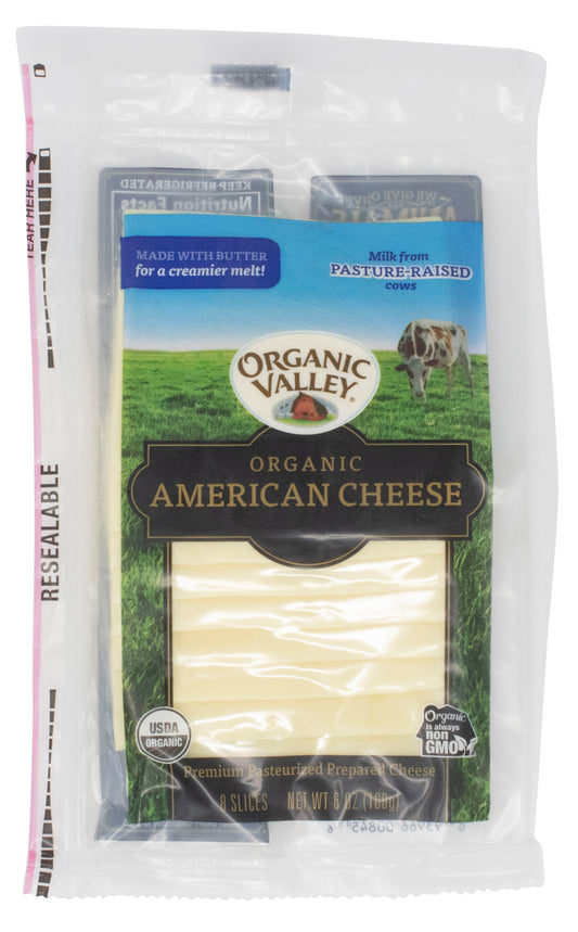 American Cheese Slices, White, Organic