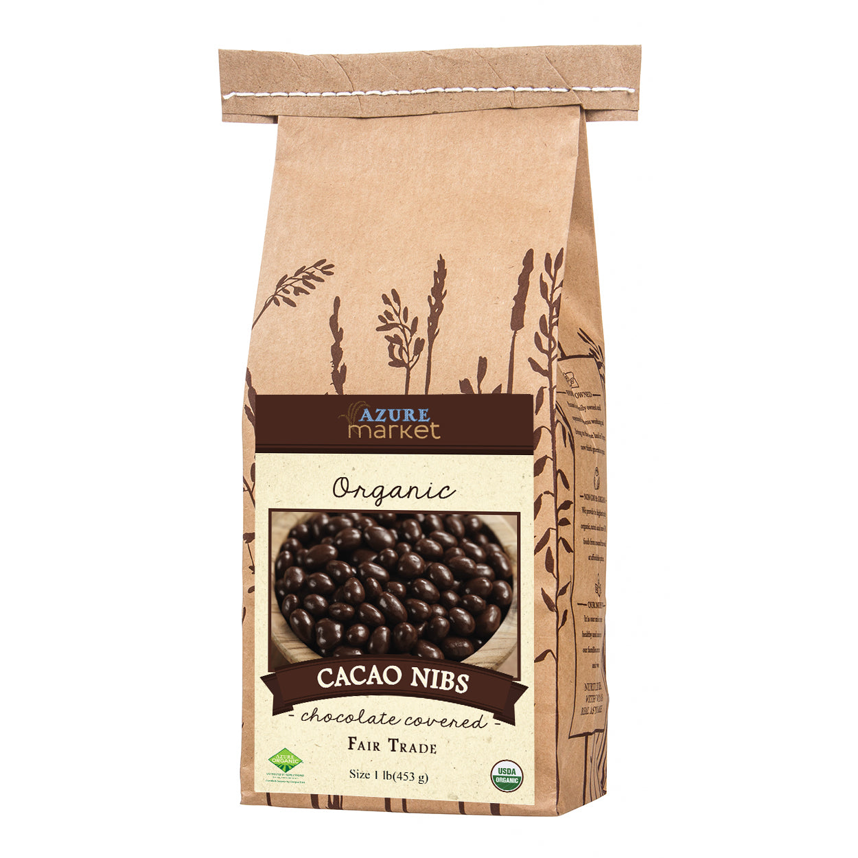 Cacao Nibs, Dark Chocolate Covered, Organic, Fair Trade