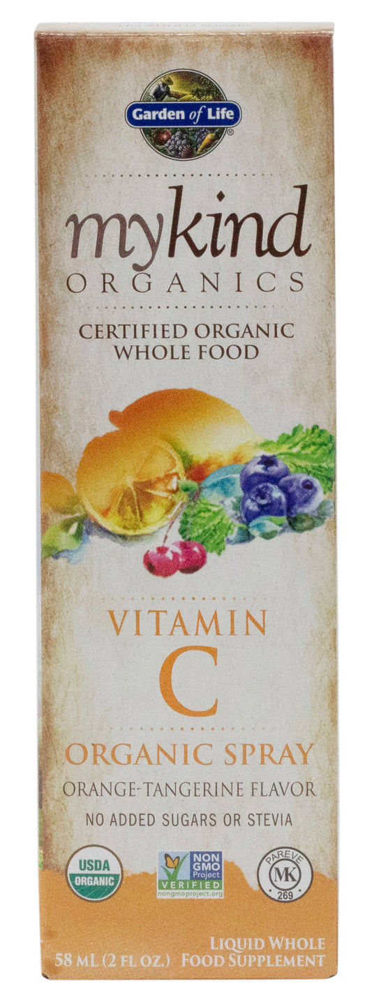Mykind Vitamin C Spray, Orange Tangerine, Organics