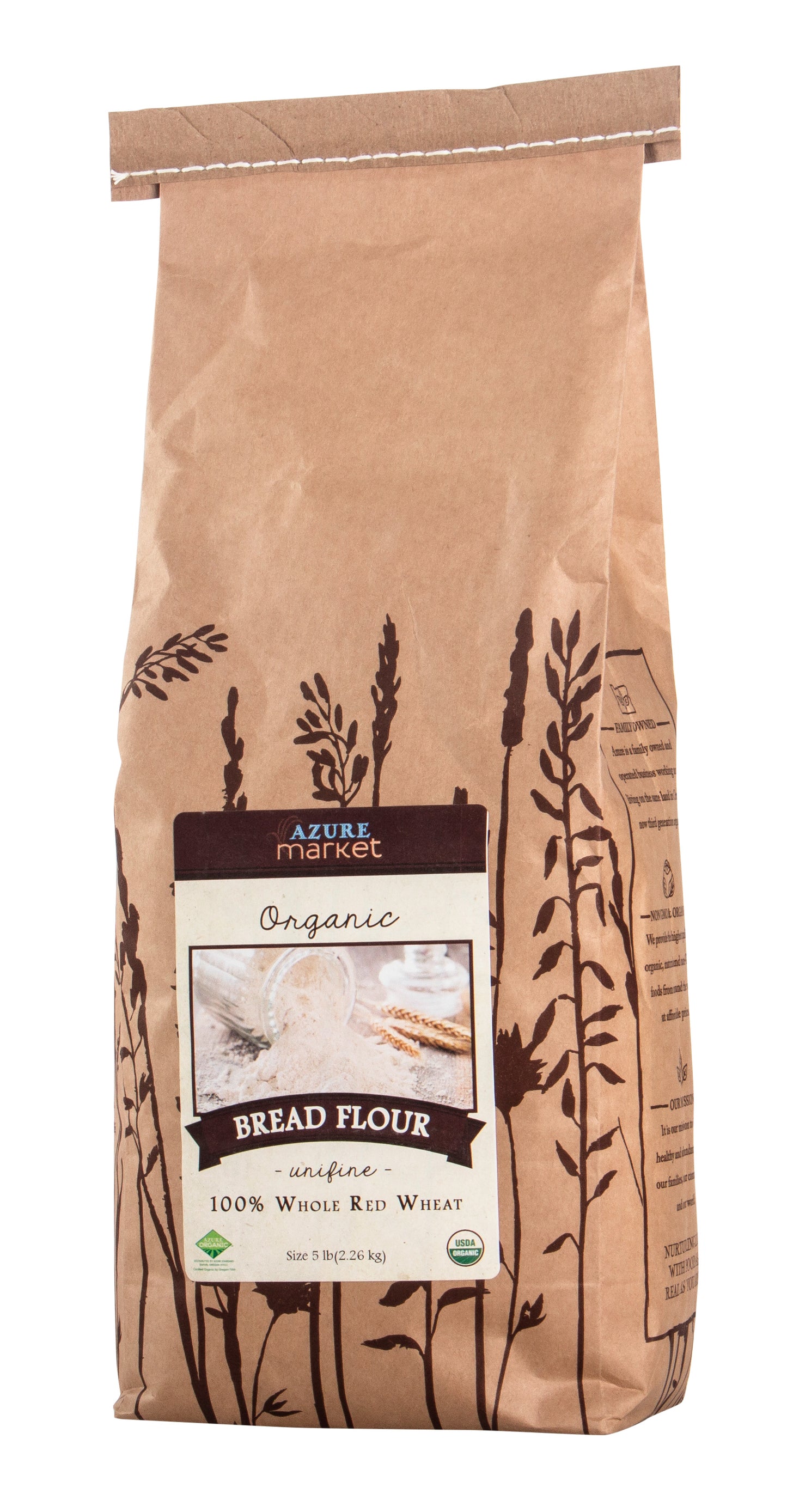 Bread Flour 100% Whole Red Wheat (Unifine), Organic