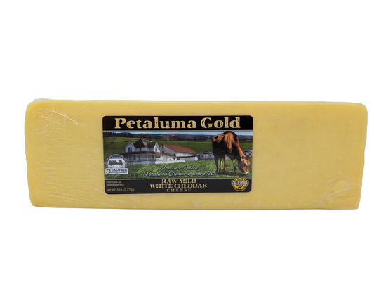 White Mild Cheddar Cheese, Raw, Grass-fed, Random Weight