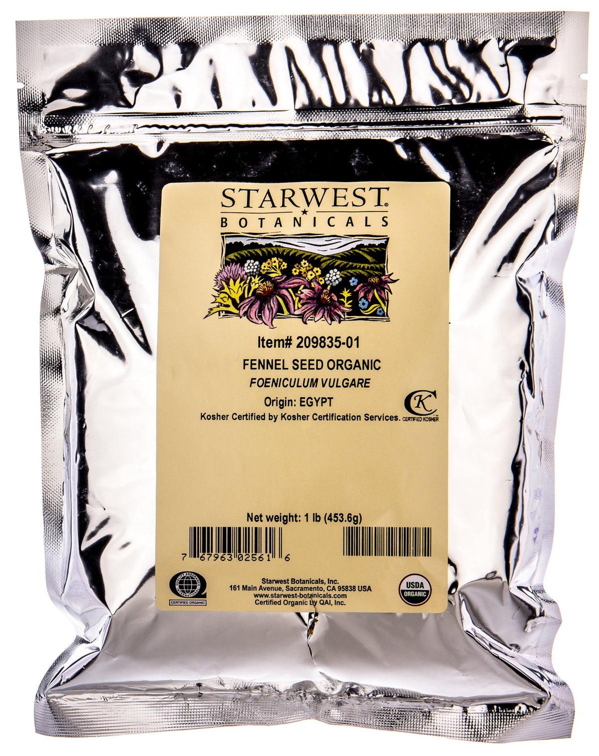 Fennel Seeds, Whole, Organic