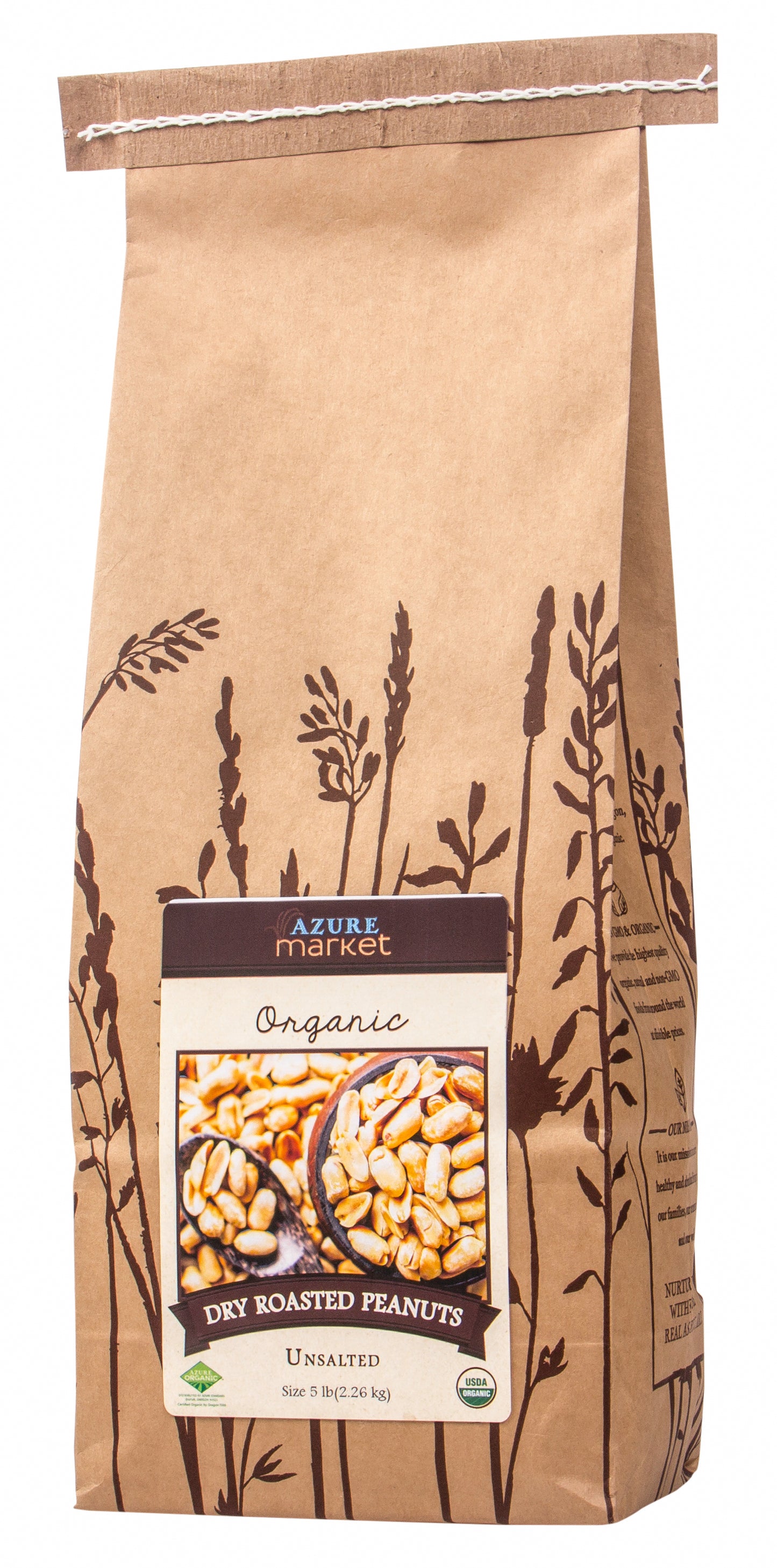 Peanuts, Dry Roasted, No Salt, Organic