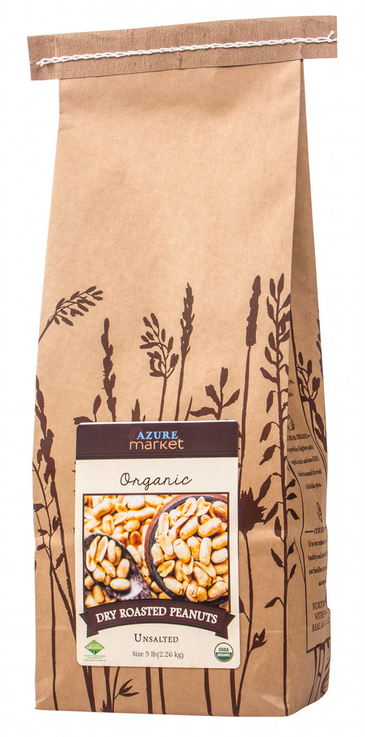 Peanuts, Dry Roasted, No Salt, Organic