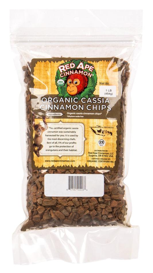 Cinnamon Chips, Cassia, Organic