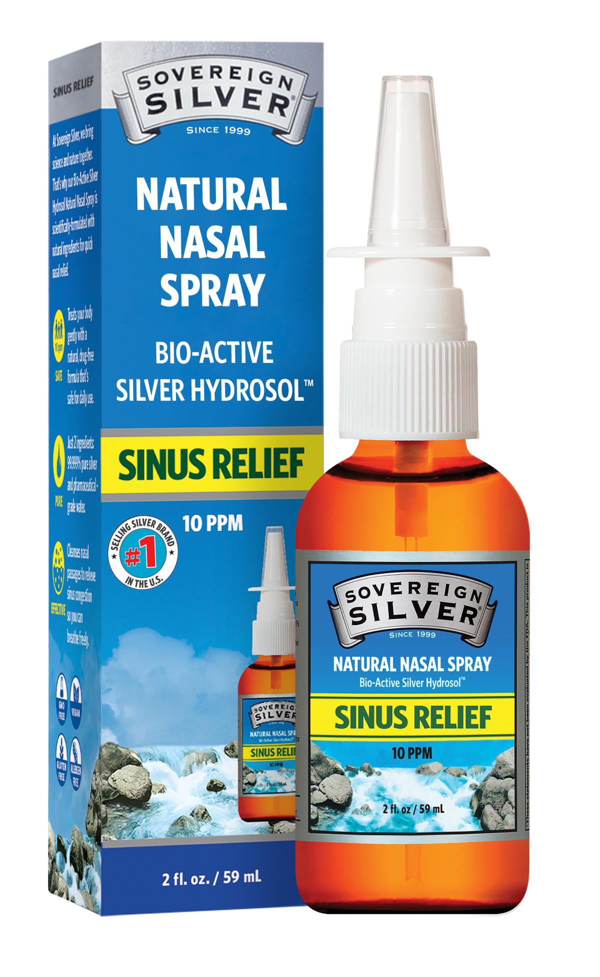 Natural Nasal Spray, Sinus Relief
