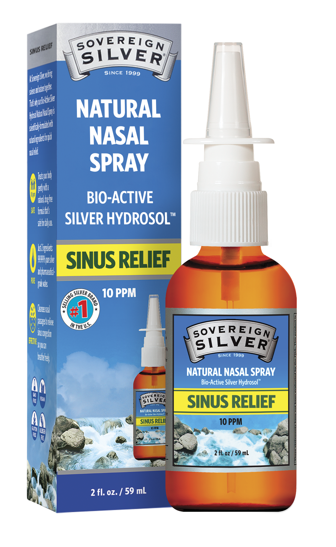 Natural Nasal Spray, Sinus Relief
