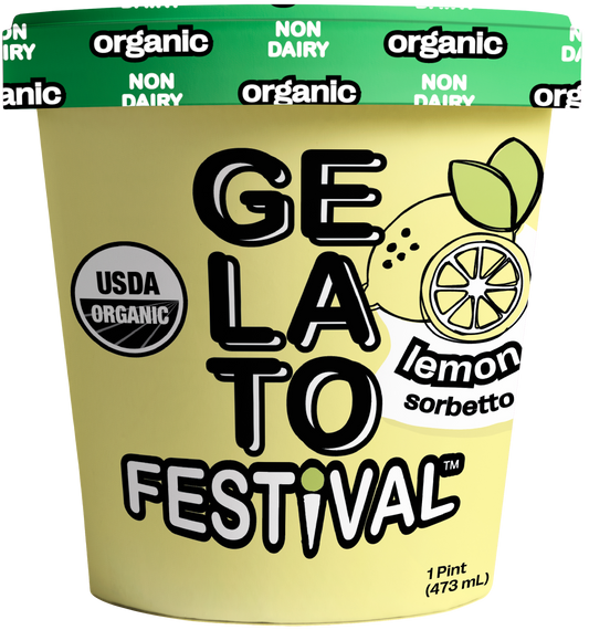 Gelato, Lemon Sorbet, Frozen, Organic