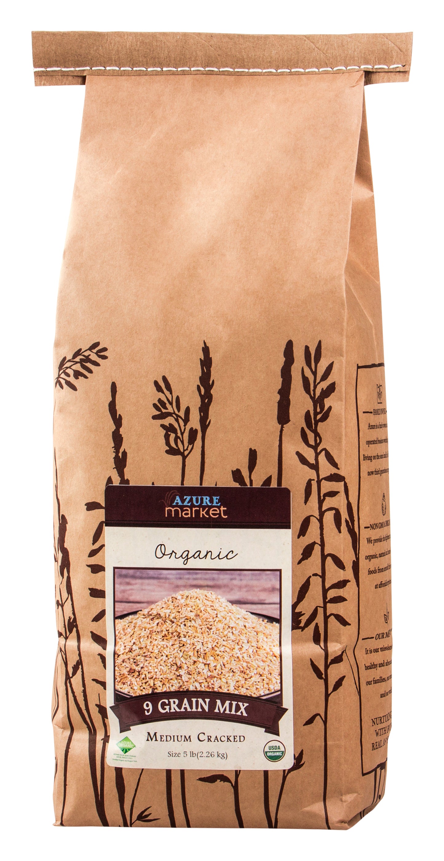 Medium Cracked 9 Grain Mix, Organic