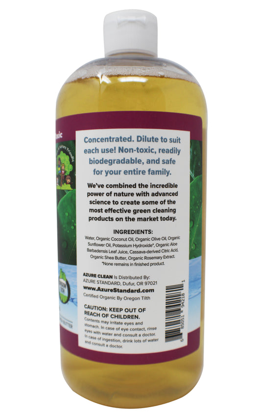 Castile Liquid Soap, Pure, Unscented Aloe Mild, Organic