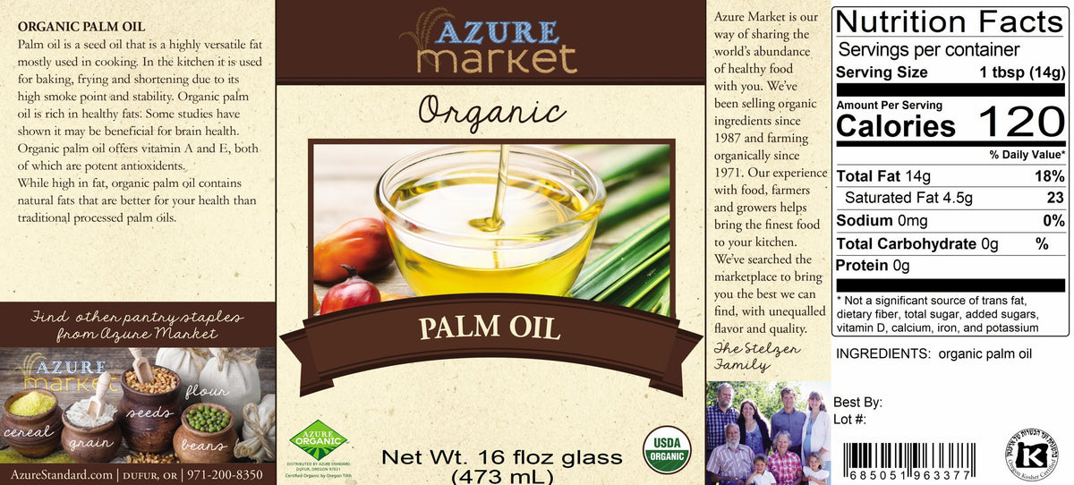 Palm Oil, Organic