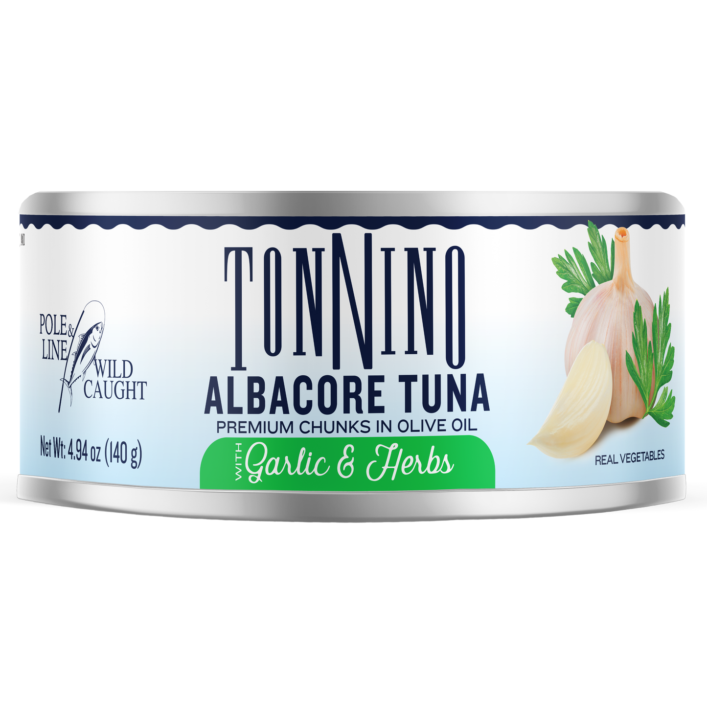 Tuna, Albacore Premium Chunks in Olive Oil, Garlic & Herbs