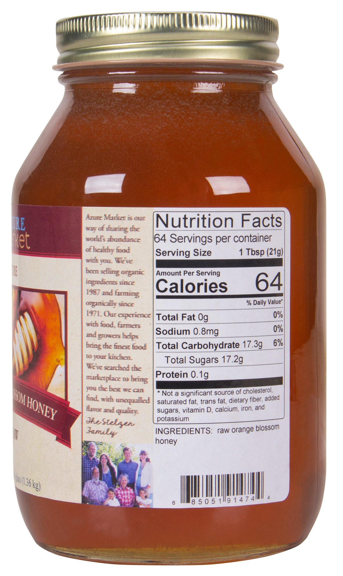Honey, Raw, Orange Blossom