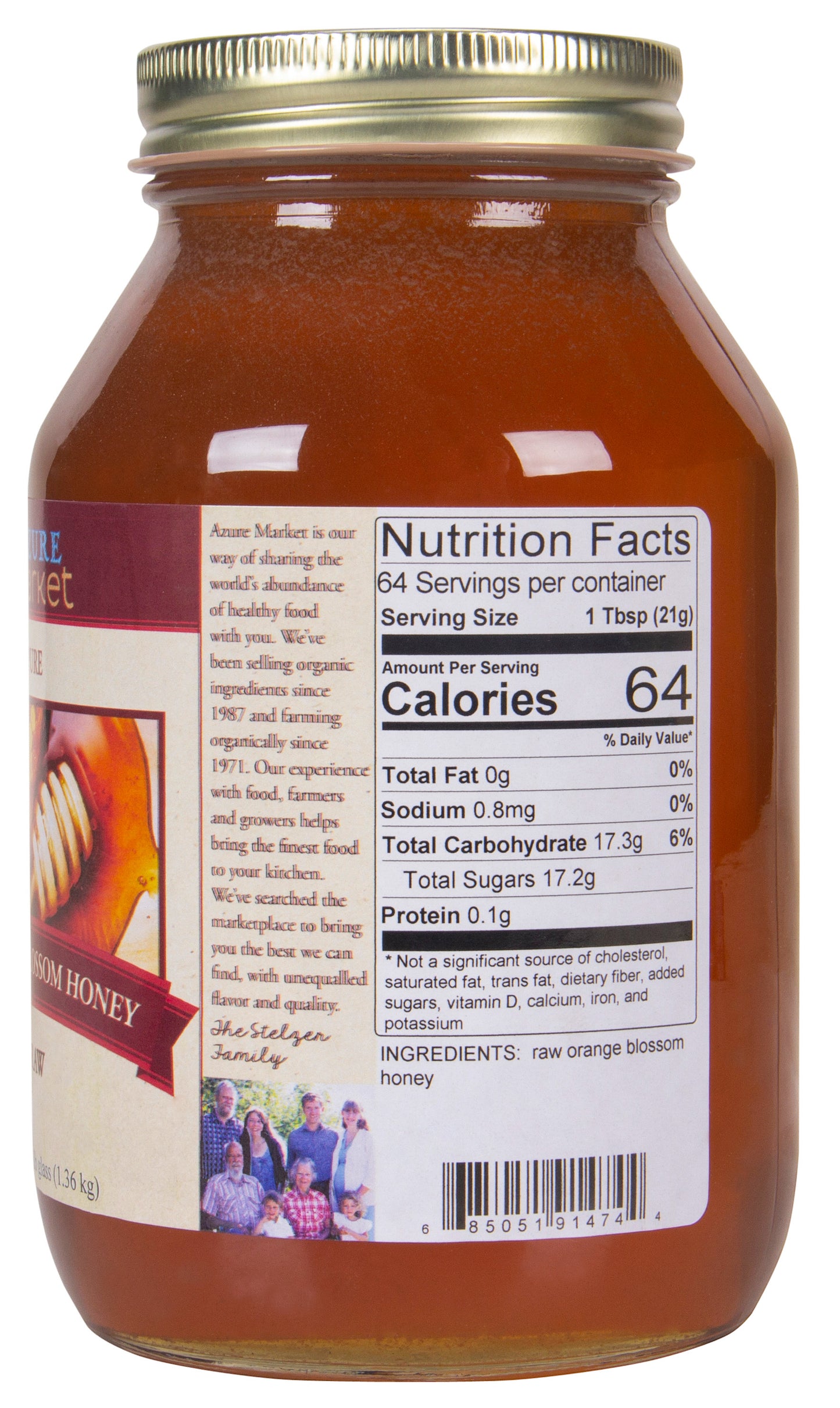 Honey, Raw, Orange Blossom