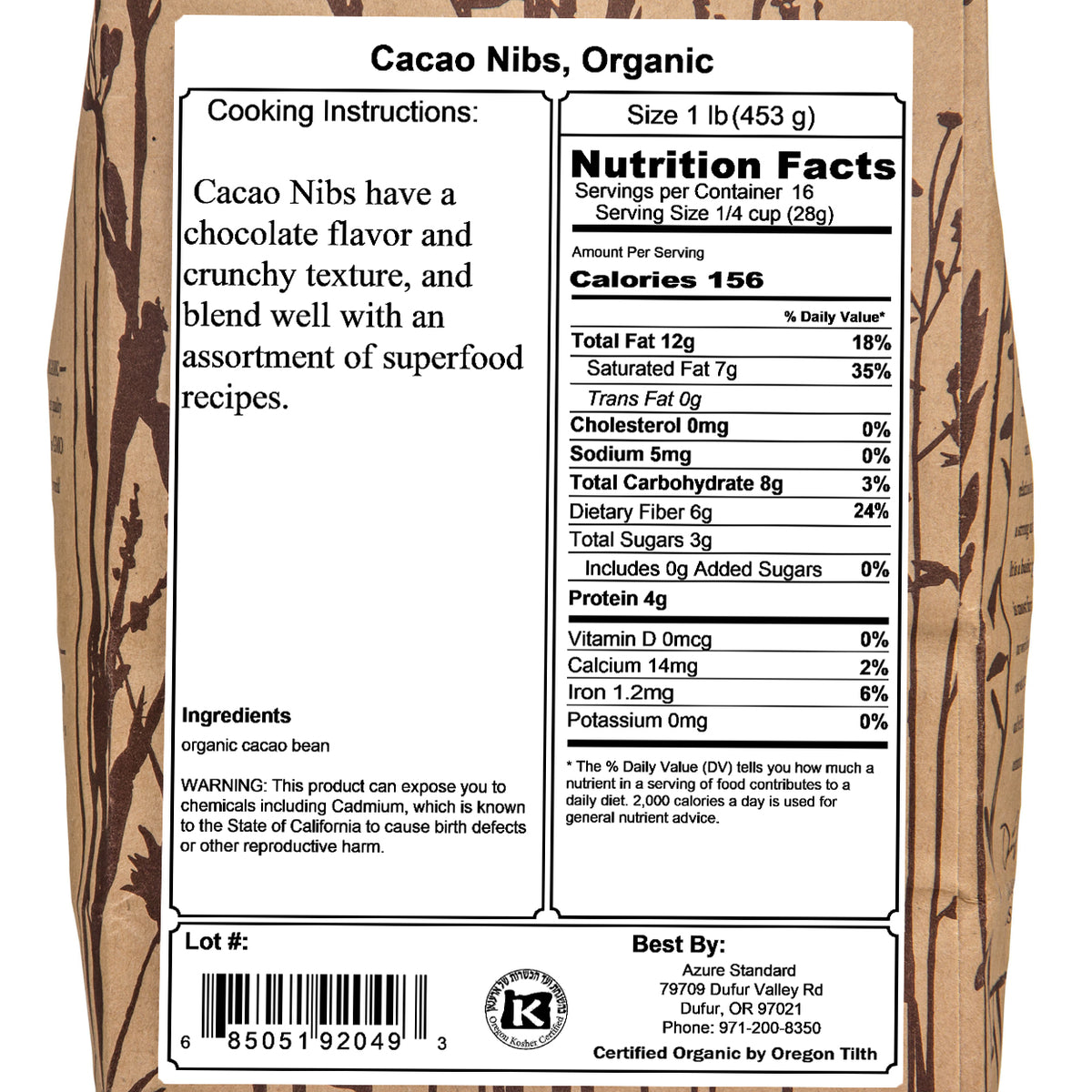 Cacao Nib, Organic