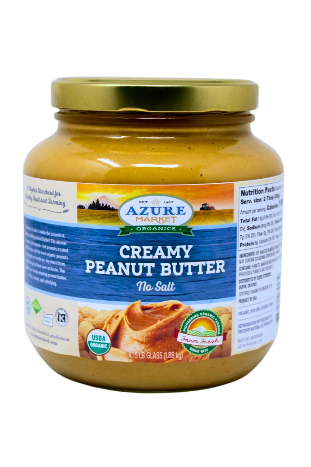 Peanut Butter, Creamy, No Salt, Organic