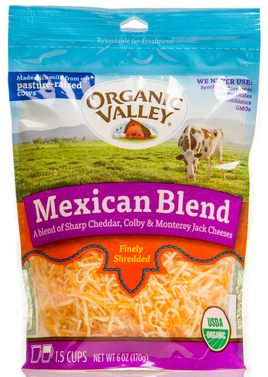 Mexican Blend Cheese, Shredded, Organic