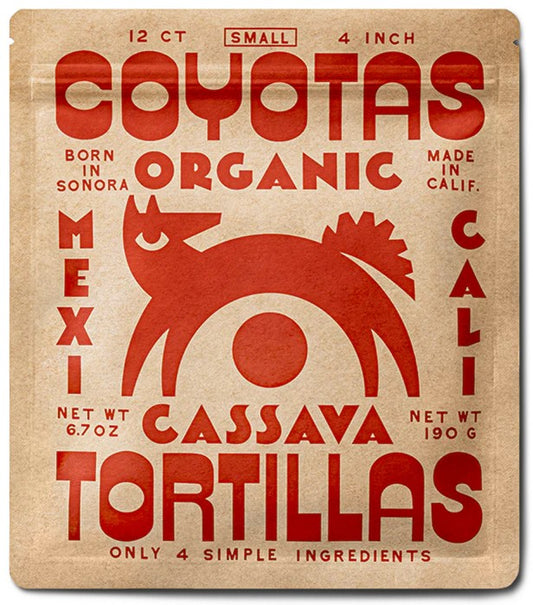 Cassava Tortillas, Small 4 inch, Frozen, Organic
