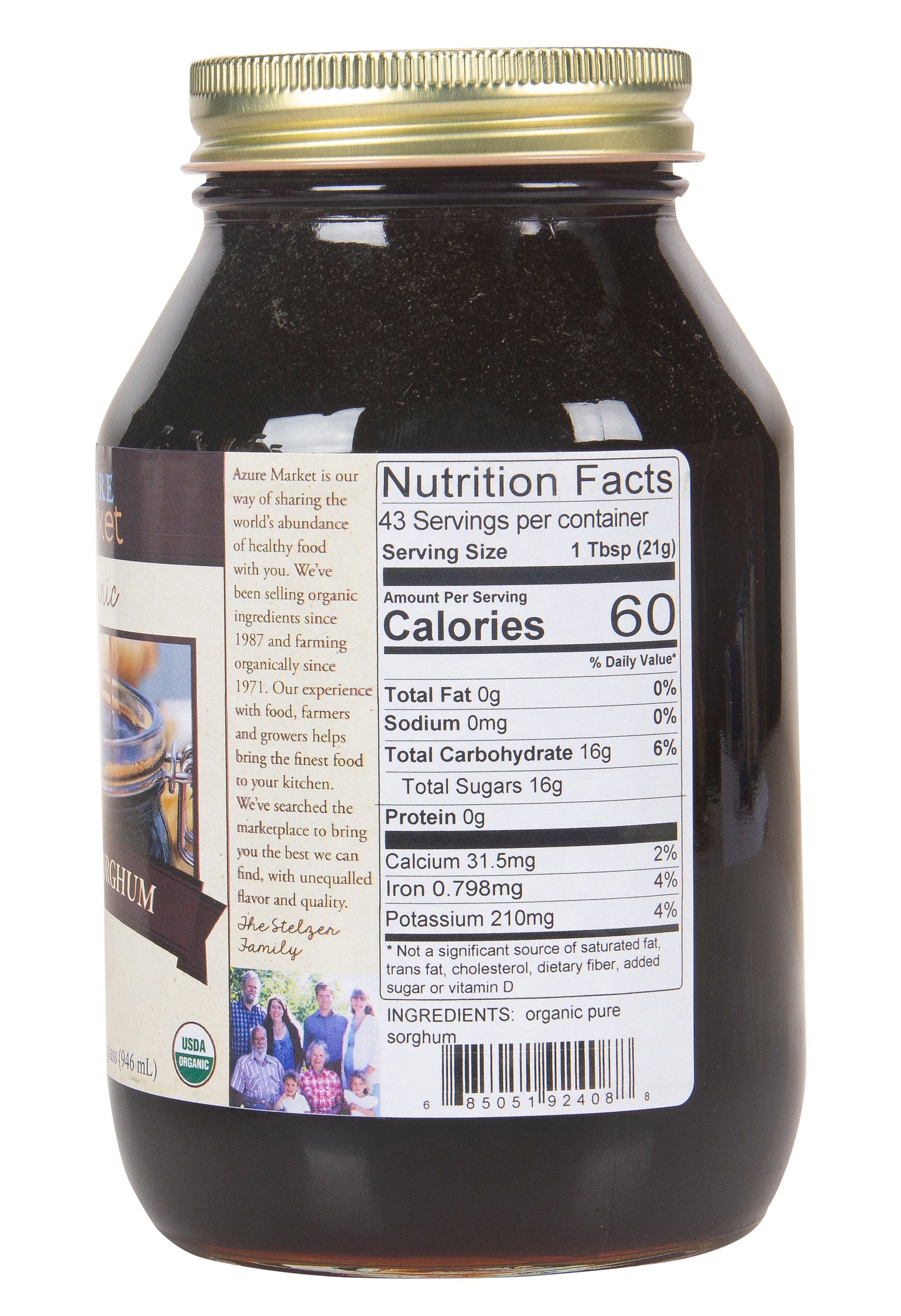 Pure Sweet Sorghum, Organic