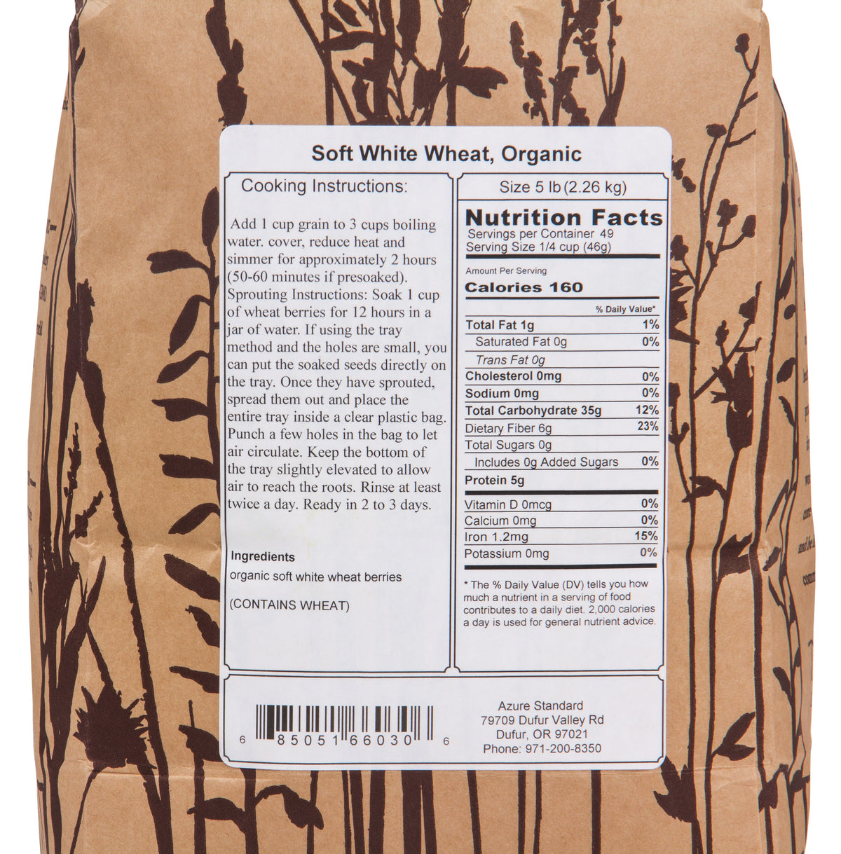 Soft White Wheat, Organic