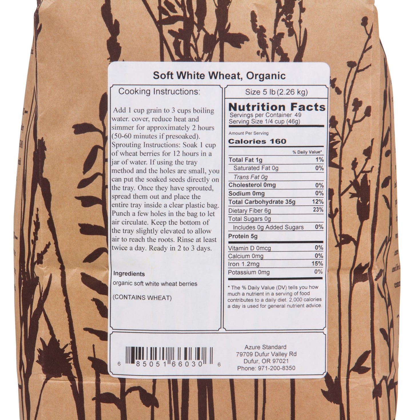 Soft White Wheat, Organic