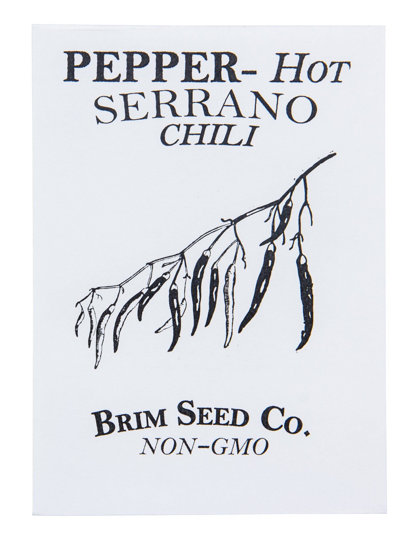 Pepper, Hot Serrano Chili Seed