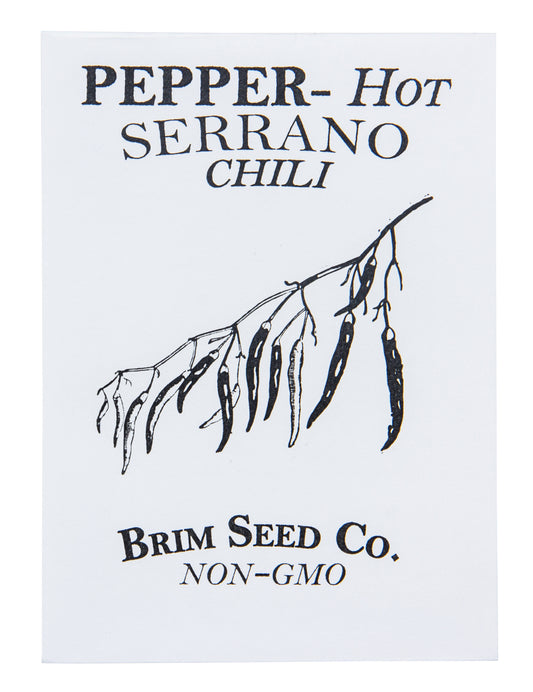 Pepper, Hot Serrano Chili Seed