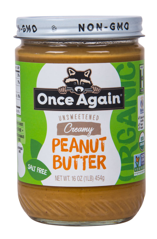 Peanut Butter Creamy, Salt Free, Organic