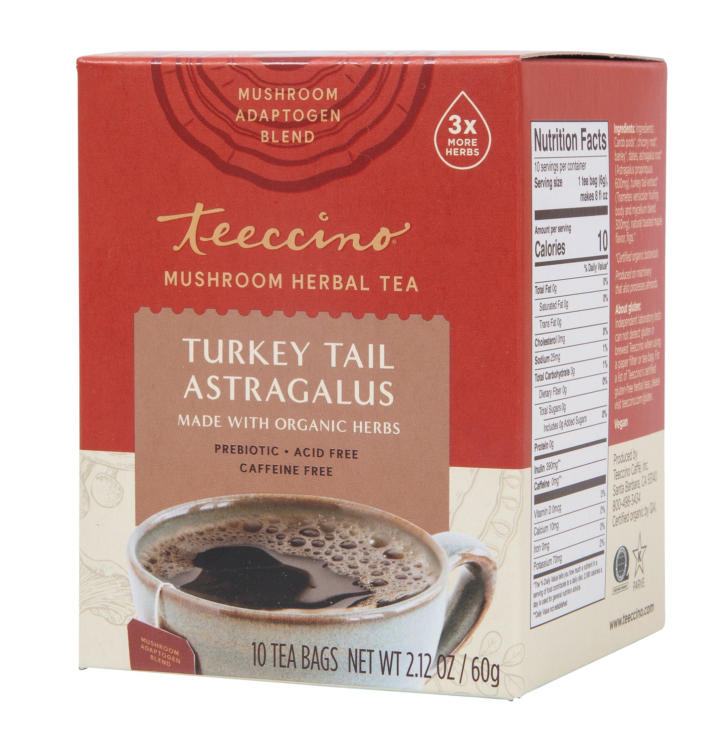 Turkey Tail Astragalus, Mushroom Herbal Tea
