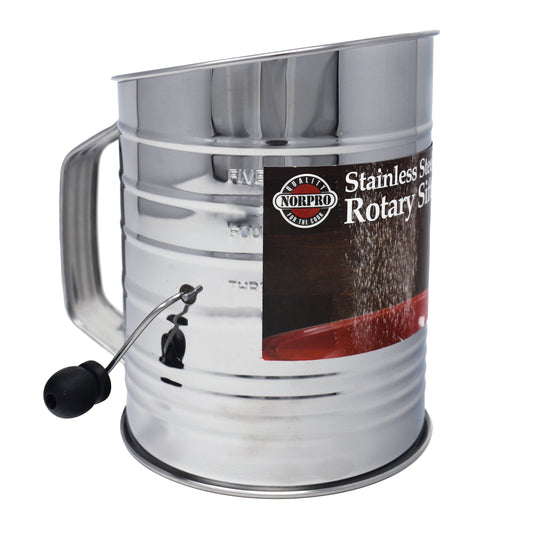 Rotary Sifter, 5 cups, Stainless Steel