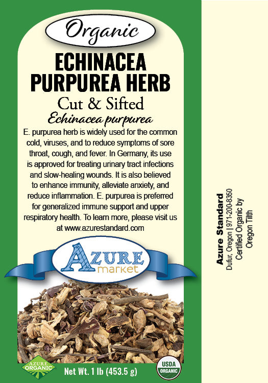 Echinacea Purpurea Herb, Cut & Sifted, Organic