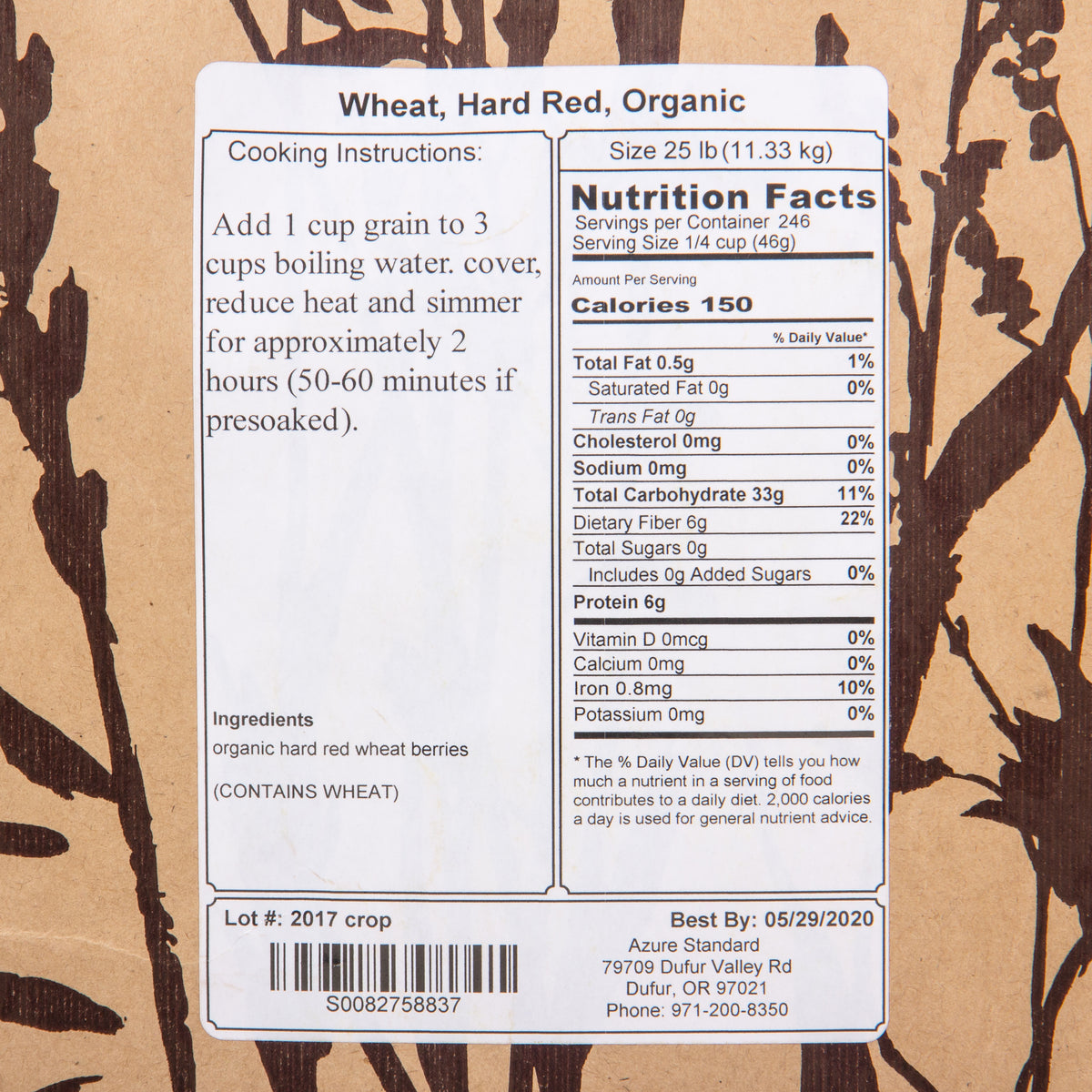 Hard Red Wheat, Organic