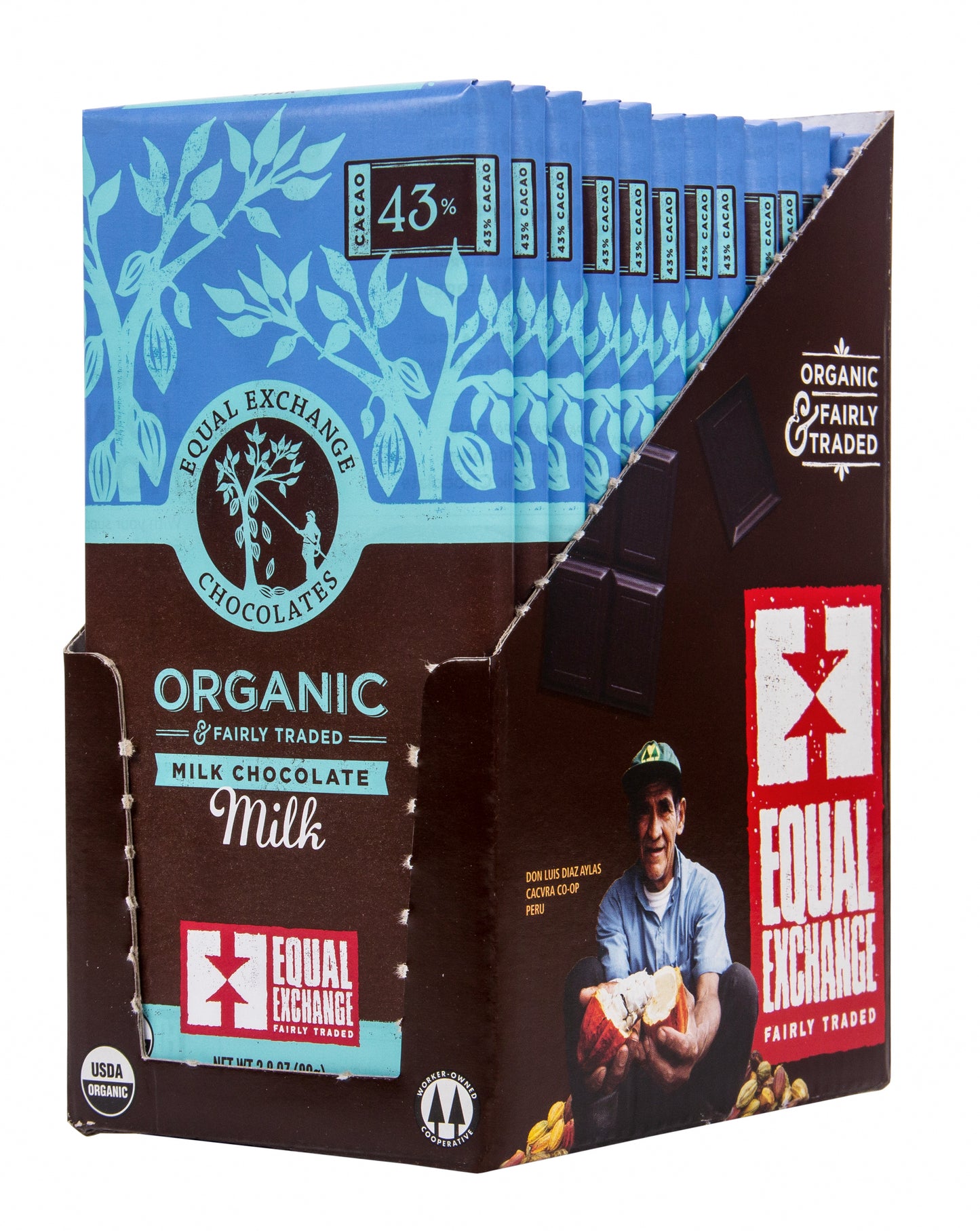 Milk Chocolate Bar 43%, Organic