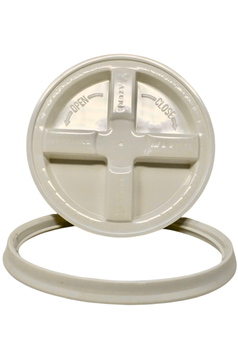 Plastic Bucket Lid, Twist Seal with Gasket, White