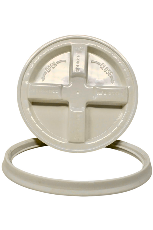 Plastic Bucket Lid, Twist Seal with Gasket, White