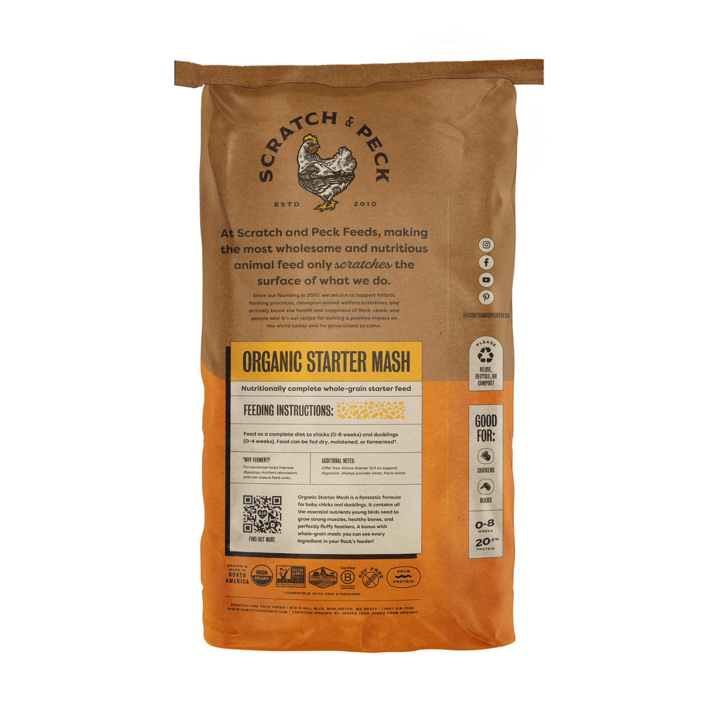 Naturally Free Poultry Starter Feed, Soy and Corn Free, Organic
