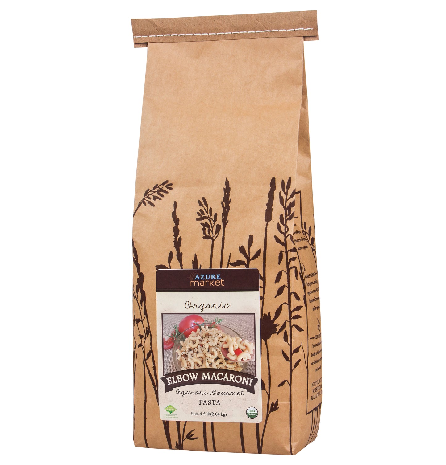 Elbow Macaroni Azuroni Gourmet Pasta, Organic