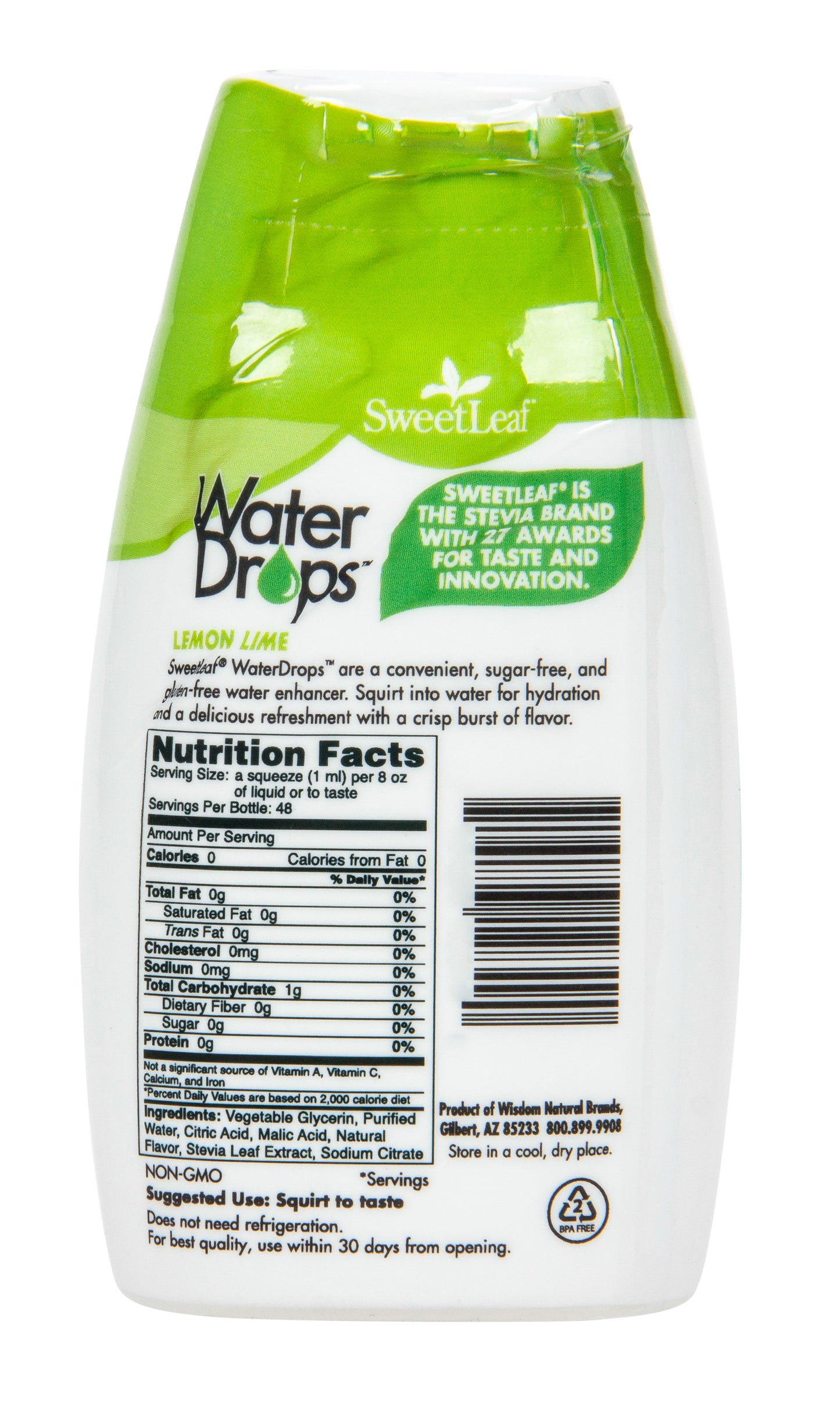 Natural Water Drops, Lemon Lime