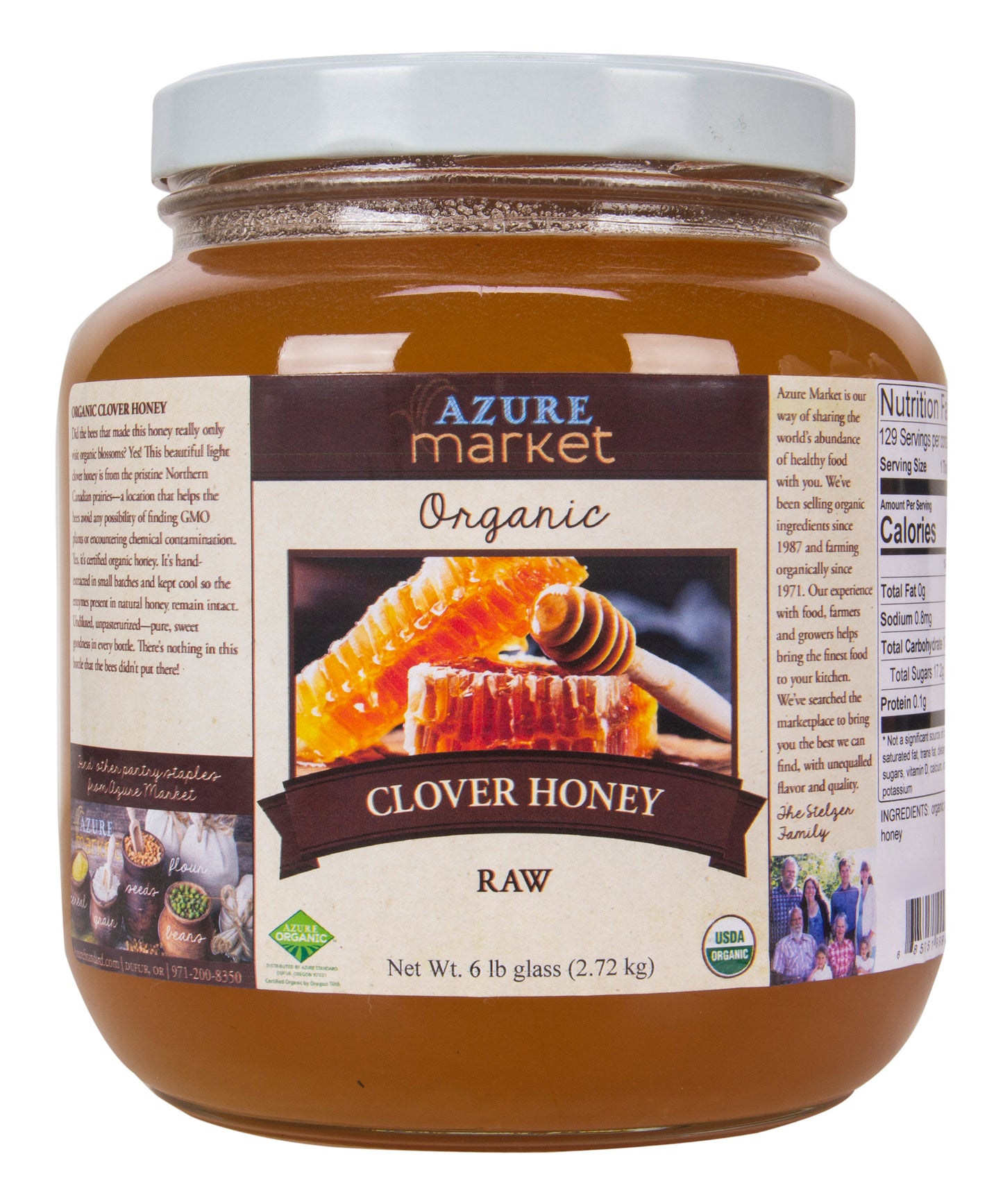 Clover Honey, Raw, Organic