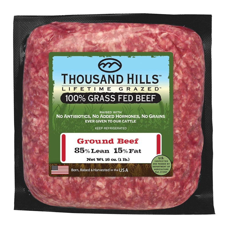 Ground Beef, 85/15, Grass-Fed, Frozen