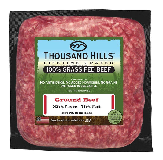 Ground Beef, 85/15, Grass-Fed, Frozen