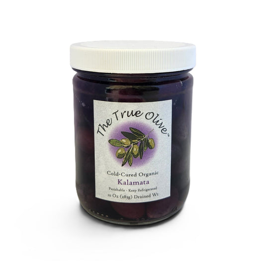 Olives, Cold-Cured, Kalamata, Plain, Organic