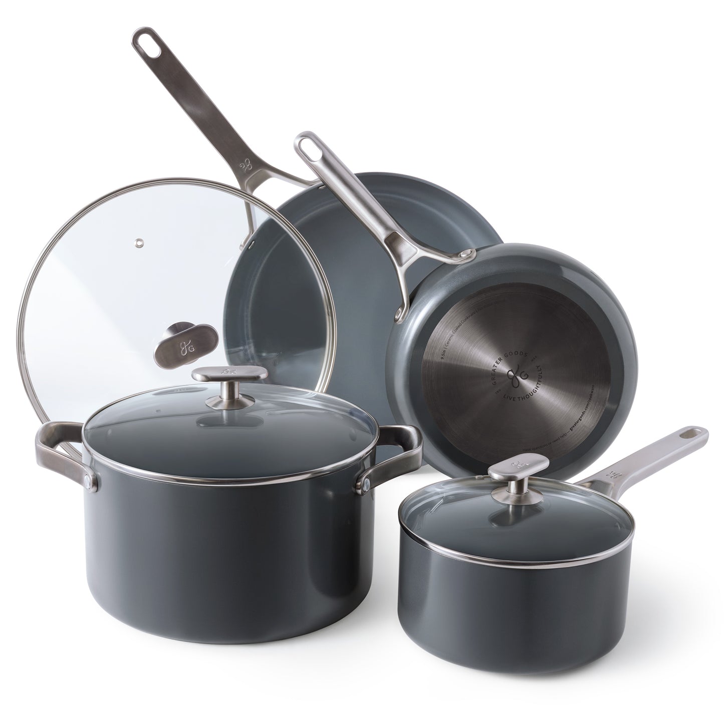 Cookware Set, 10 Piece, Midnight Gray