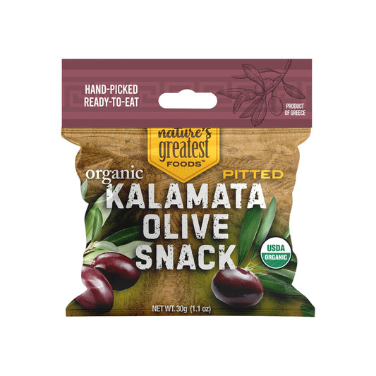 Kalamata Olive Snack, Pitted, Organic