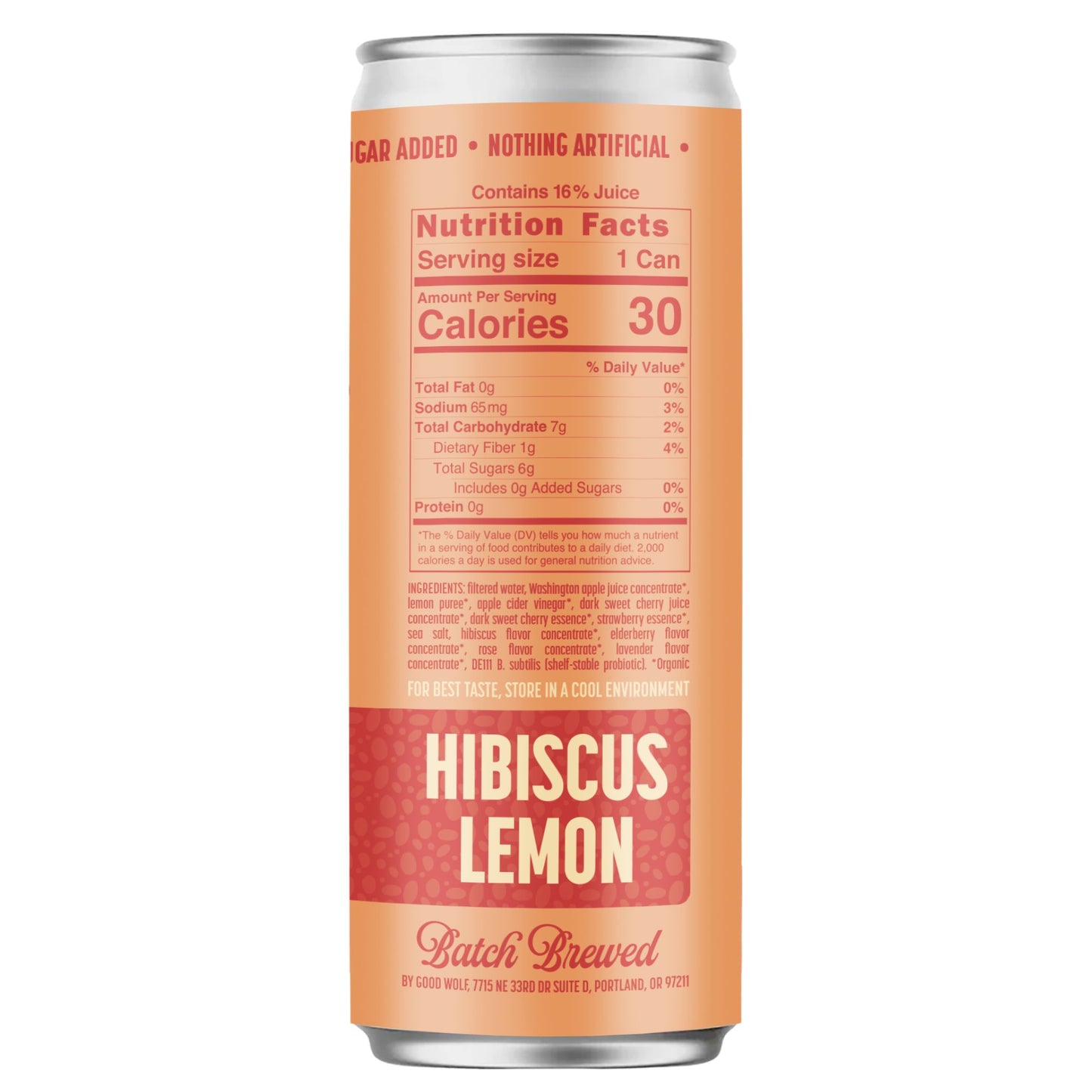 Probiotic Soda, Handcrafted, Hibiscus Lemon