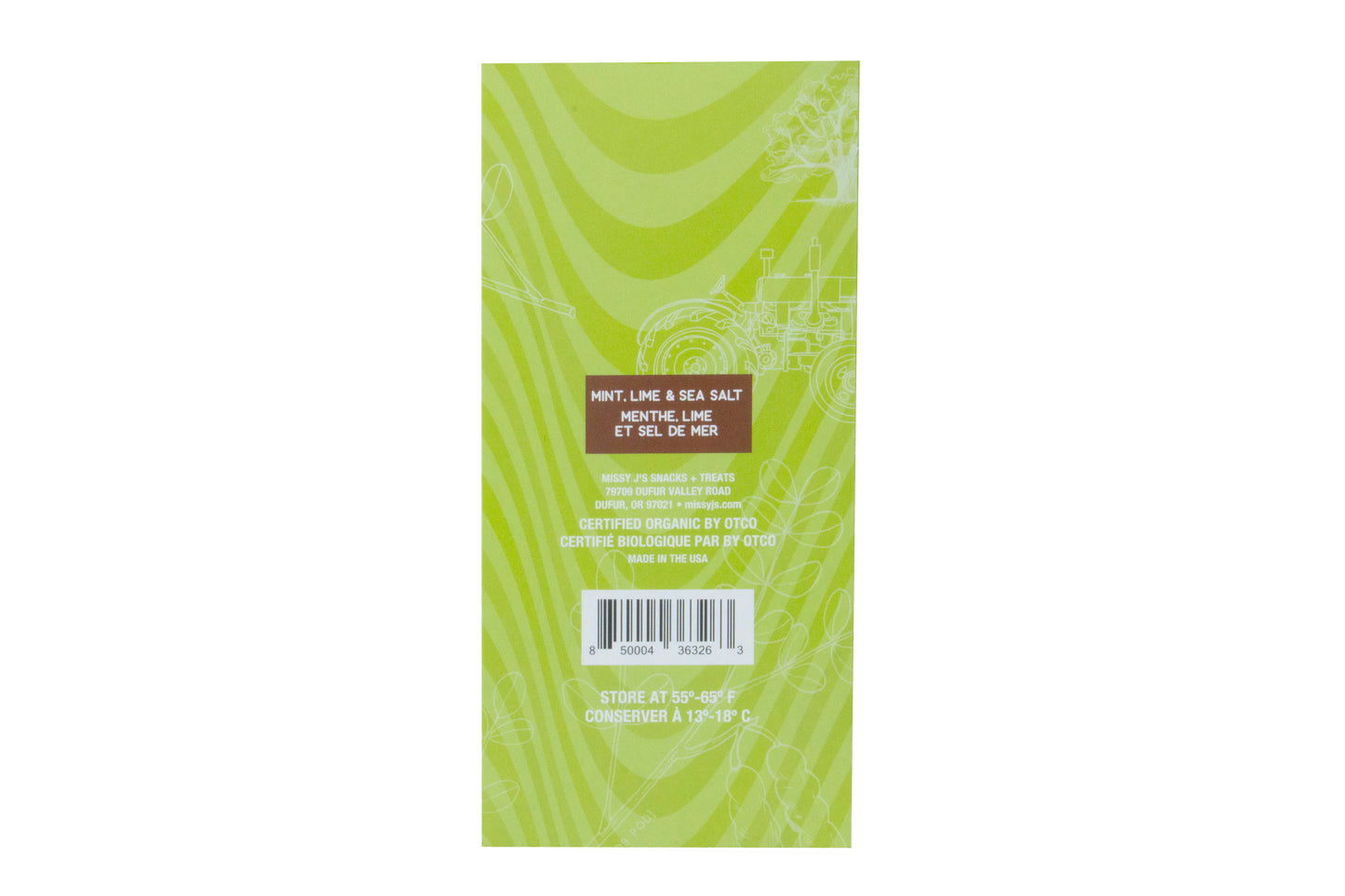Carob Candy Bar, Mint Lime Sea Salt, Organic