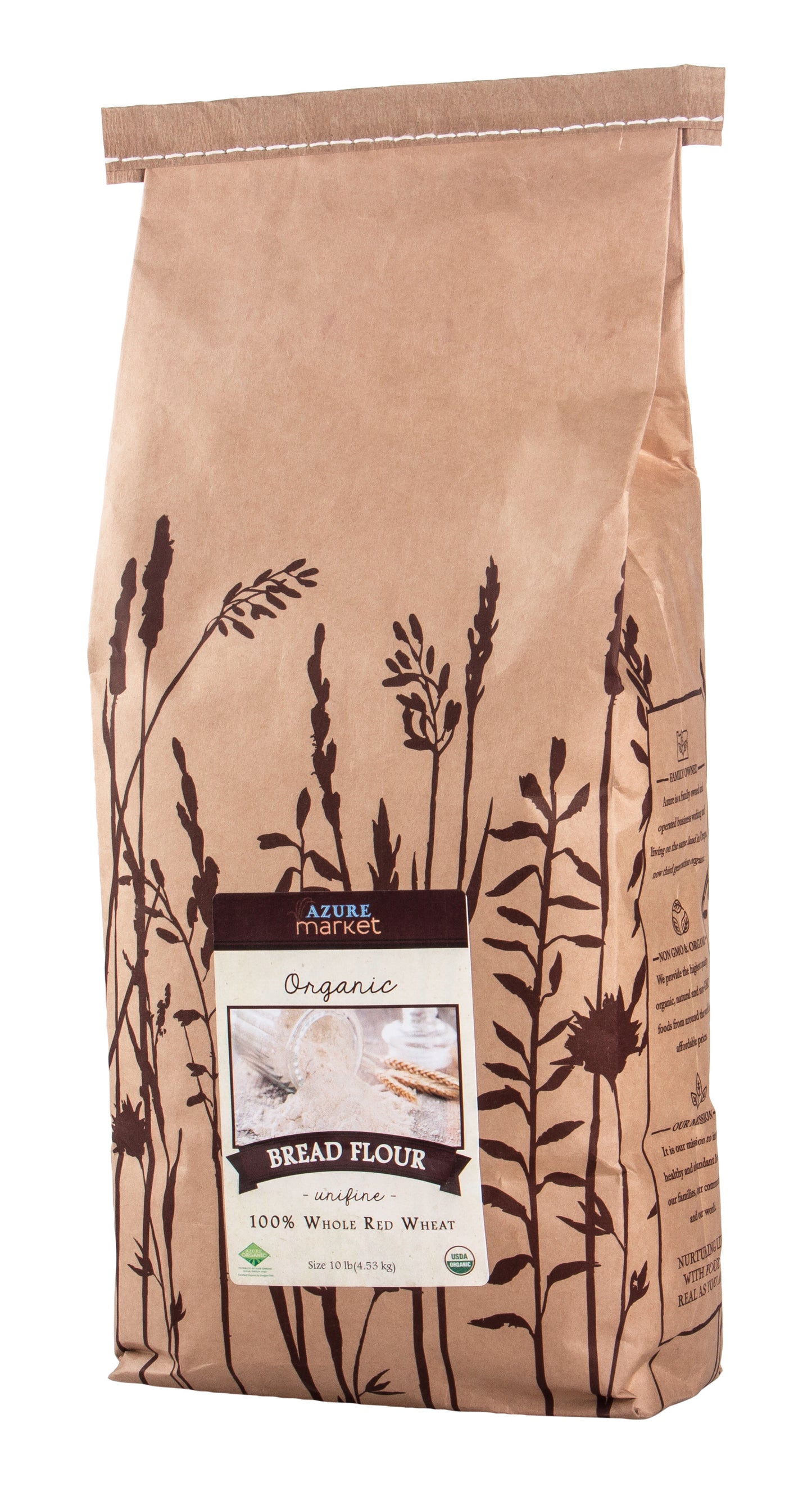 Bread Flour 100% Whole Red Wheat (Unifine), Organic